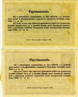 1931. Gabonalevél 30f, 1P 50f, 3P, 30P 4 klf T:I