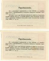 1931. Gabonalevél 3P (2x) egymásutáni sorszámokkal klf T:I