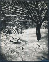 cca 1940 Havas táj, vintage fotóművészeti alkotás, 24x18 cm