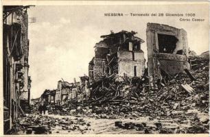 1908 Messina, Terremoto, Corso Cavour / after the earthquake, destroyed building