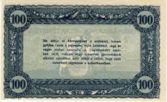 1920-as évek eleje 100K vásárlási visszatérítés "Kalocsai Hangya fogy. és ért." T:I
