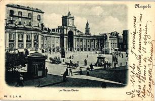 Naples, Napoli; La Piazza Dante / square (small tear)