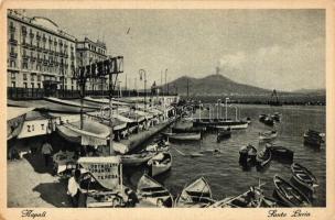 Naples, Napoli; Santa Lucia, port, boats