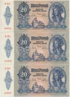 1941. 20P (3x) sorszámkövetők T:I,I-