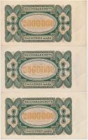 Németország / Weimari Köztársaság 1923. 20.000.000M (4x) közte 3db sorszámkövető és 1db közeli sorsz...