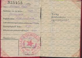 1953 MDP párttagsági könyv ÁVH-s személy részére, Koczina Gyula alezredes aláírásával