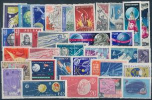 1959-1961 Space Research 21 issues, 1959-1961 Űrkutatás motívum 21 klf kiadás, közte teljes sorok