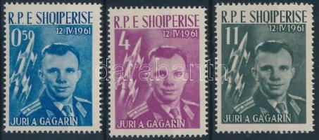 1962 Űrkutatás: Gagarin sor Mi 642-644