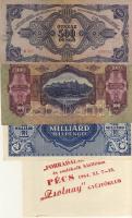 16db propaganda/kiállítási szöveggel felülnyomott pengős bankjegy (14klf) T:I,II(többségében),III