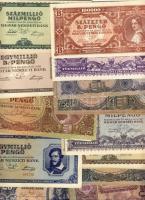 Pengős bankjegytétel 20klf 112db, benne jobbakkal T:II+,II,III