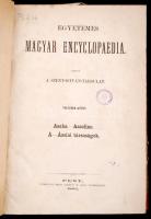 Egyetemes Magyar Encyclopaedia IV. kötete. Szerkeszti Török János. Pest, 1862, Emich Gusztáv. Korabeli aranyozott, enyhén sérült félvászonkötésben. Könyvtári példány volt.