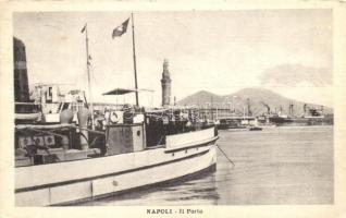 Naples, Napoli; Port, steamship (fa)