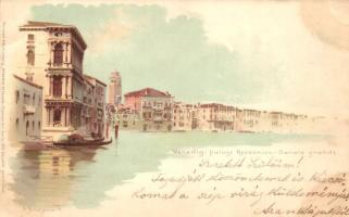 1899 Venice, Venezia, Venedig; Palast Rezzonico, Canal Grande / palace, Meissner & Buch Künstlerpostkarten Serie 1011. litho s: A. Prosdocimi