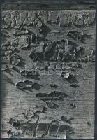 1967 Völgyesi István: Lepattogzott festék, feliratozott vintage fotóművészeti alkotás, 16x23 cm