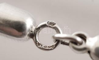 Ezüst fonott nyaklánc, jelzett, Ag., 23,3gr., 46cm/Silver braided necklace, marked, Ag. 23,3gr., 46c...