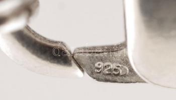 Ezüst, ívelt, vastagszemű karlánc, jelzett, Ag., 43,7gr., 23cm/Silver, curved, thick eye bracelet, m...