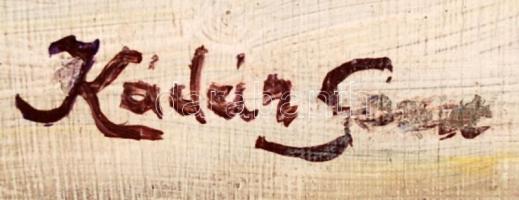 Kádár jelzéssel: Havasi utcarészlet. Olaj, falemez, keretben, 60×50 cm