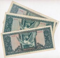 8db magyar pengő bankjegy modern felülbélyegzésekkel, közte "200 éves a hazai papírpénz 1760-19...