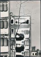 1968 Bieder Géza: Impresszió, aláírt vintage fotóművészeti alkotás, 24x18 cm