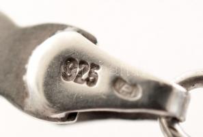 Ezüst, glídes nyaklánc, jelzett, Ag., 10,9gr., 45cm/Silver, glides necklace, marked, Ag. 10,9gr., 45...