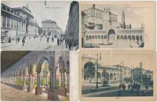 8 db RÉGI megíratlan városképes képeslap, nagyobbrészt Udine és Róma, vegyes minőség / 8 old unused ...