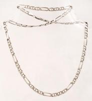 Ezüst, Figaro nyaklánc, jelzett, Ag., 24,5gr., 57cm/Silver, Figaro necklace, marked, Ag. 24,5gr., 57cm