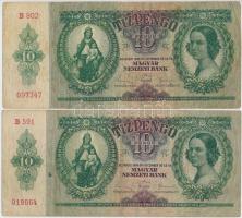 1936. 10P (2x) + 1939. 5P + 1941. 20P (2x) egyik gyári papírránccal T:I,I-(csak egy db),III