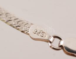 Ezüst, pikkely nyaklánc, jelzett, Ag., 6,9gr., 40cm/
Silver necklace scales, marked, Ag. 6,9gr., 40...