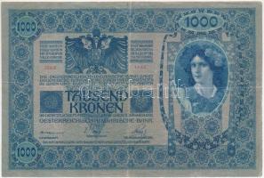 1902. 1000K szerb bélyeggel és bélyegzéssel T:III