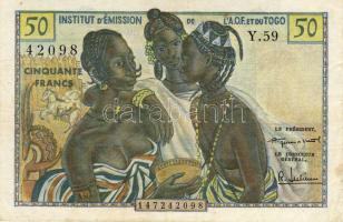 Francia Nyugat-Afrika/Togo 1956. 50F T:II