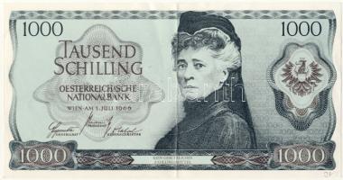 Ausztria 1966. 1000Sch nagyméretű bankjegyszerű reklám T:II+