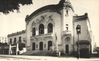 Tunis, 'Le Theátre Municipal' / city theater, probably taken from postcard booklet (cut)