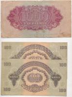 1944. 1P + 5P (2x) + 100P (2x) + 1000P "A Vörös Hadsereg Parancsnoksága" T:III,III-,IV
