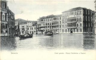 Venice, Venezia; Canal Grande, Palazzi Guistinion, Foscari / palaces