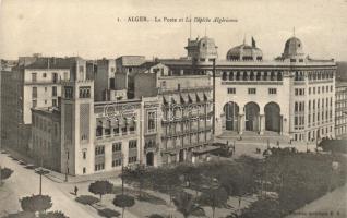 Algiers, Alger; La Poste et La Dépéche Algérienne / post office, hotel (EK)