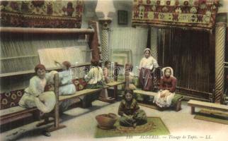 Algerie, Tissage de Tapis / Algerian folklore, carpet weavers