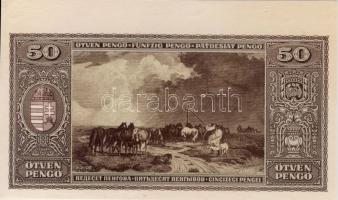 1945. 50P felső ívszél csak hátlapi fázis T:I