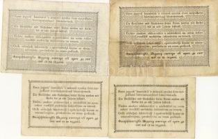 1848-49. Teljes sor 15kr,30kr,1Ft,2Ft,2Ft (fekete),5Ft 2klf szín és a román szövegben variáns,10Ft,1...