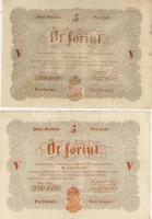 1848-49. 1Ft,2Ft,2Ft (fekete),5Ft 2klf színvariáns,10Ft,100Ft R! T:A bankjegyek ki vannak tisztítva ...