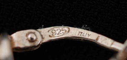 Ezüst, karika-fülbevaló, jelzett, Ag., 10,4gr./Silver hoop earrings, marked, Ag. 10,4gr