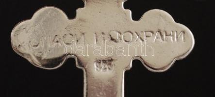 Ezüst feszület korpusszal,hátoldalon cirill betűs felirat, jelzett, Ag., 3,4gr. /Silver crucifix cor...