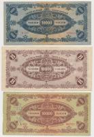 1945. 10.000P "MNB" bélyeggel + 1946. 10.000MP + 10.000BP T:III