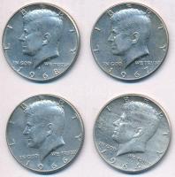 Amerikai Egyesült Államok 1964-1968. 1/2$ Ag "Kennedy" (4xklf) T:2,2-
USA 1964-1968. 1/2 ...