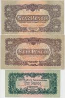 1944. 1P + 2P + 5P + 10P + 20P + 50P + 100P (2x) mind a &quot;A Vöröshadsereg Parancsnoksága&quot; T:I(csak egy db),II(csak egy db),III