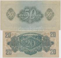 1944. 1P + 2P + 5P + 10P + 20P + 50P + 100P (2x) mind a "A Vöröshadsereg Parancsnoksága" T...
