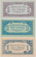 1944. 1P + 2P + 5P + 10P + 20P + 50P + 100P (2x) mind a "A Vöröshadsereg Parancsnoksága" T...