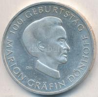 Németország 2009J 10EUR Ag &quot;Marionnak, Dönhoff grófnőjének 100. születésnapja&quot; T:2 Germany 2009J 10 Euro Ag &quot;Marion Countess Dönhoff - 100th Anniversary of Birth&quot; C:XF