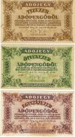 1946. 9klf Adópengő bankjegy variánsokkal T:I,II,III