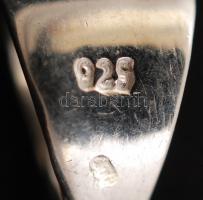 Ezüst szívmedál,  jelzett, Ag., 5,6gr./ Silver heart pendant, marked, Ag. 5,6gr