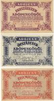 1946. 9klf Adópengő bankjegy variánsokkal T:I,II,III